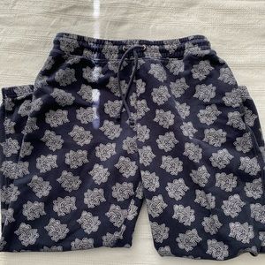Cozy J Crew Navy paisley joggers